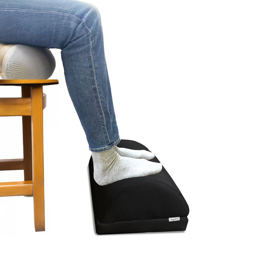 RINIPO Ergonomic Under Desk Footrest 2 Height Settings (4" And 6") For Added Elevation