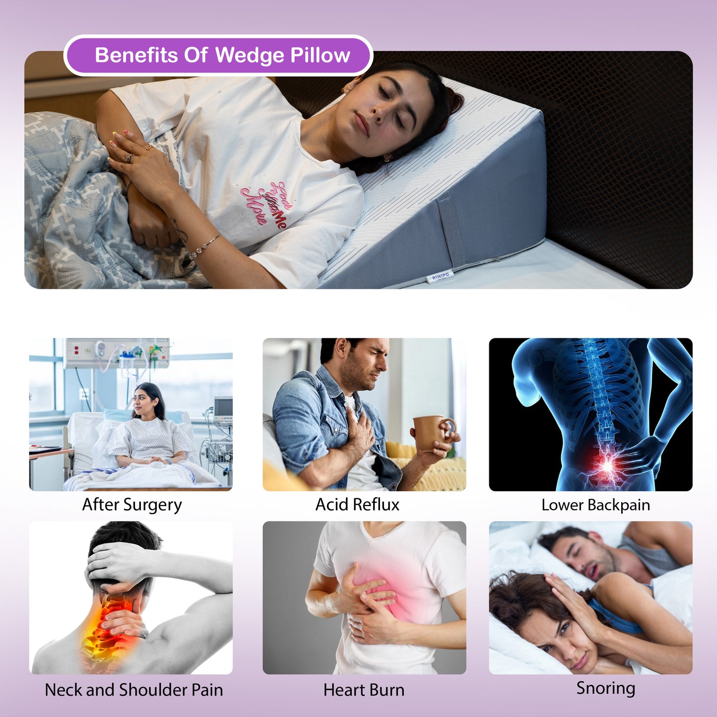 Rinipo Wedge Dual Foam Cushion