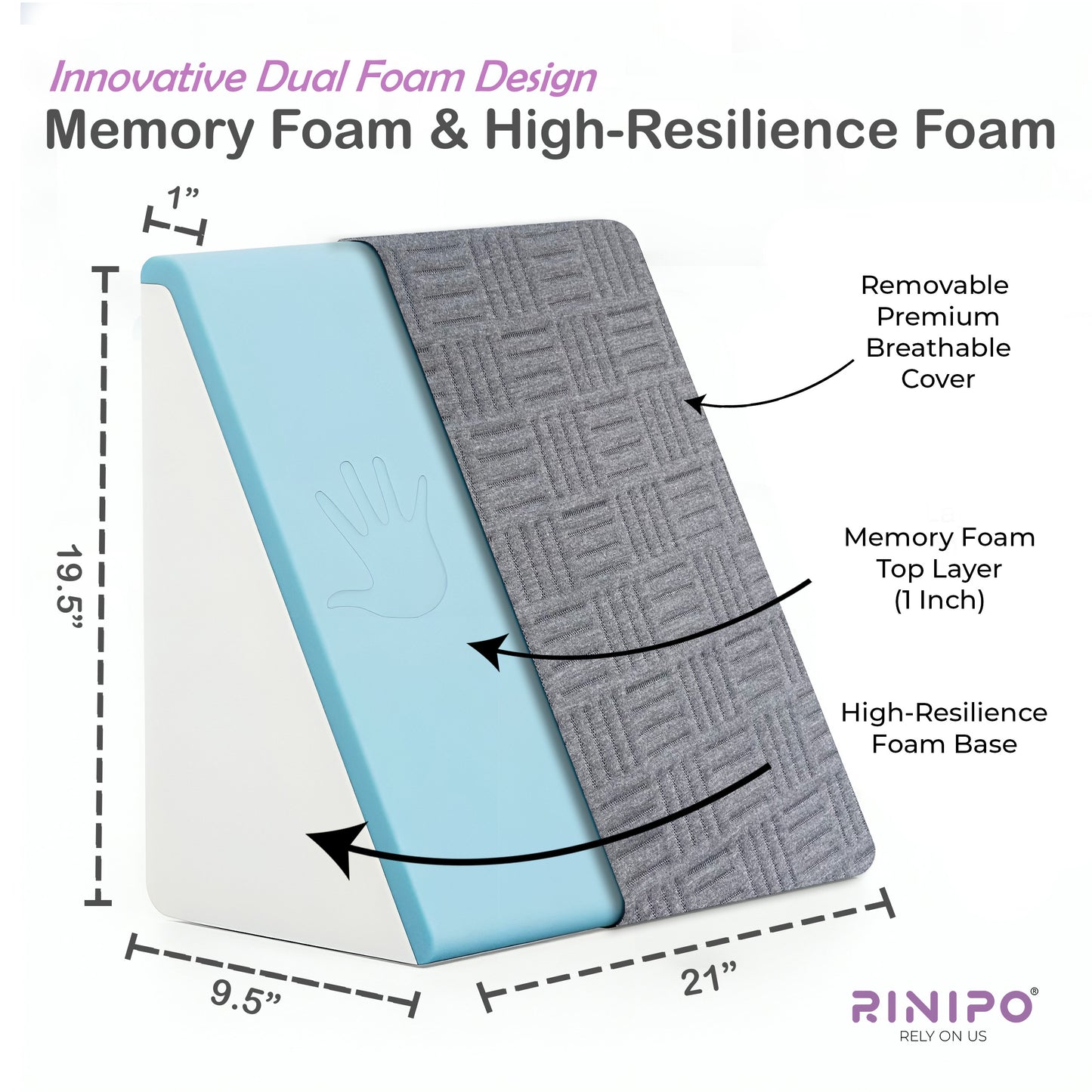 Rinipo Wedge Dual Foam Cushion