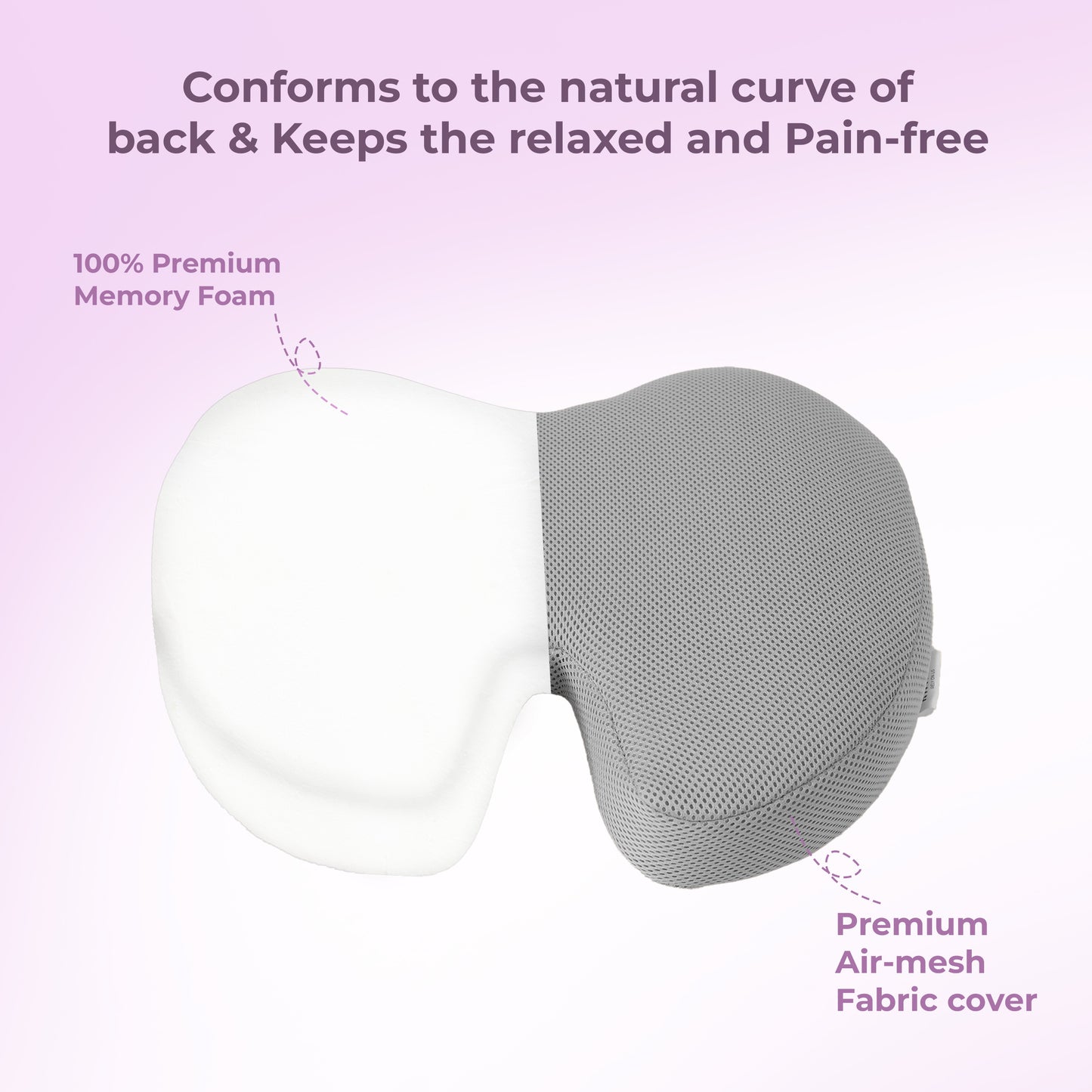 Dual Wing Back Support Pillow