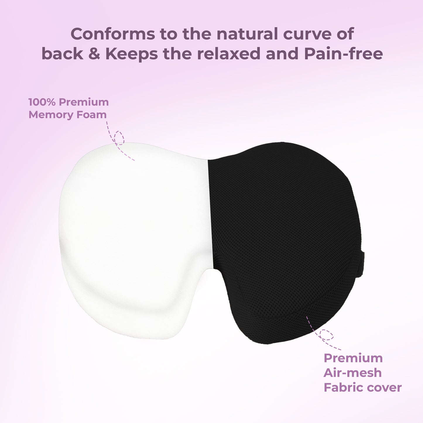 Dual Wing Back Support Pillow