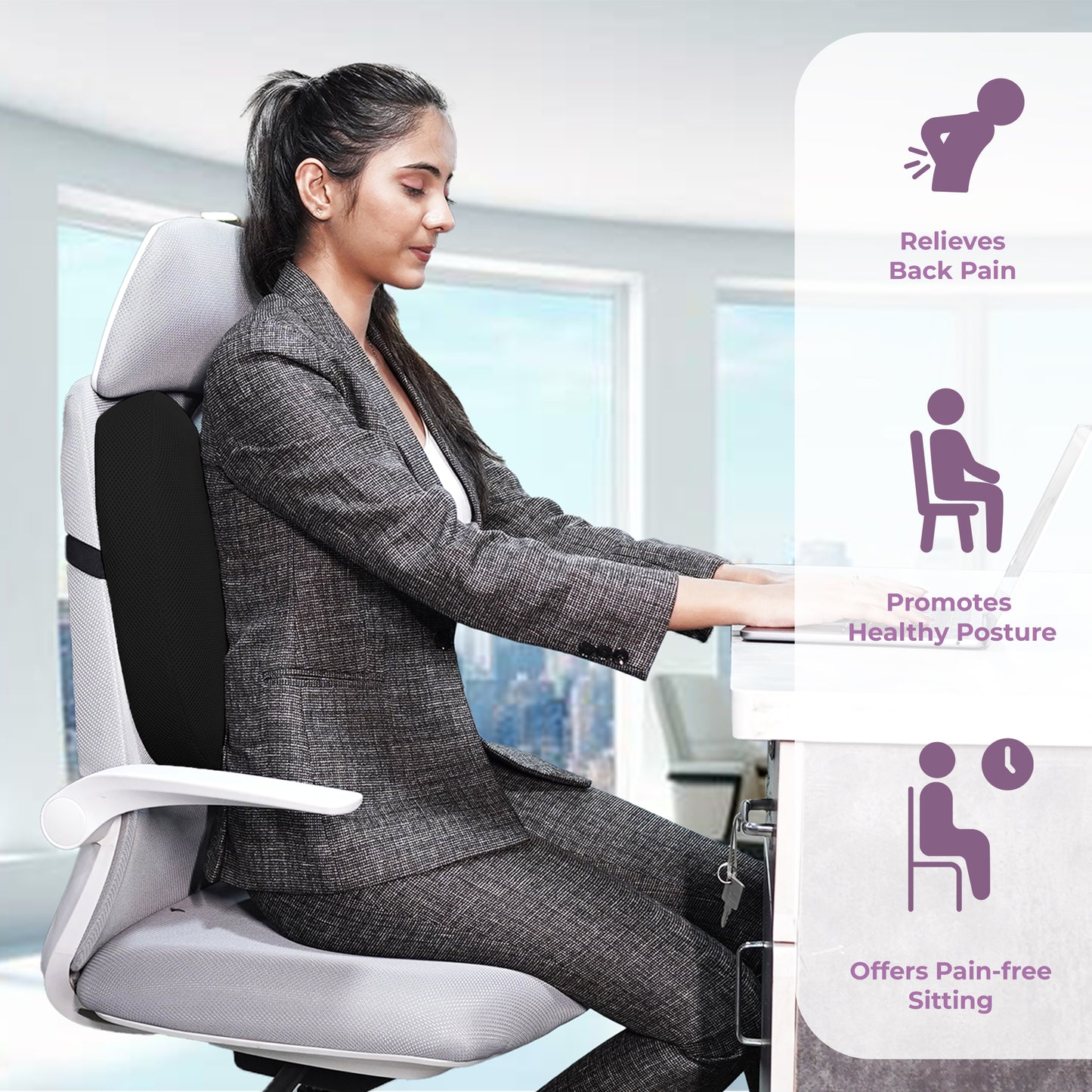 Dual Wing Back Support Pillow
