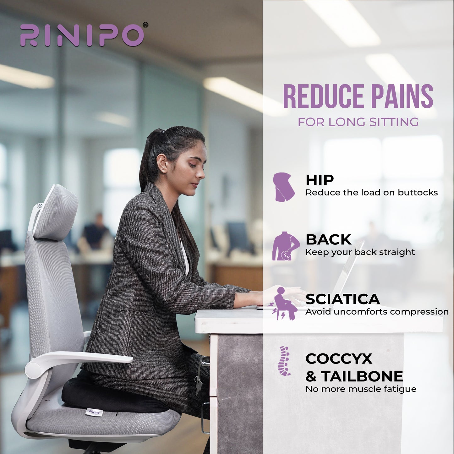 Seat Cushion for Back Support